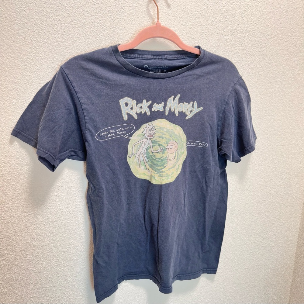 4/$20 Rick and Morty XS Dark Gray Graphic T Shirt Adult Swim 0023 - Picture 2 of 7